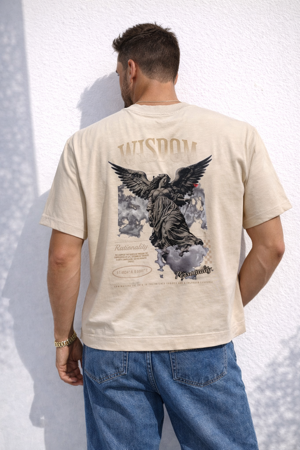 Camiseta Boxy Fit Beige Tamora
